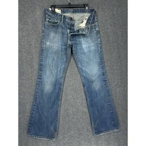 VTG Abercrombie Fitch Jeans Mens 31x30 Baxter Low Rise Slim Boot Y2K Distressed